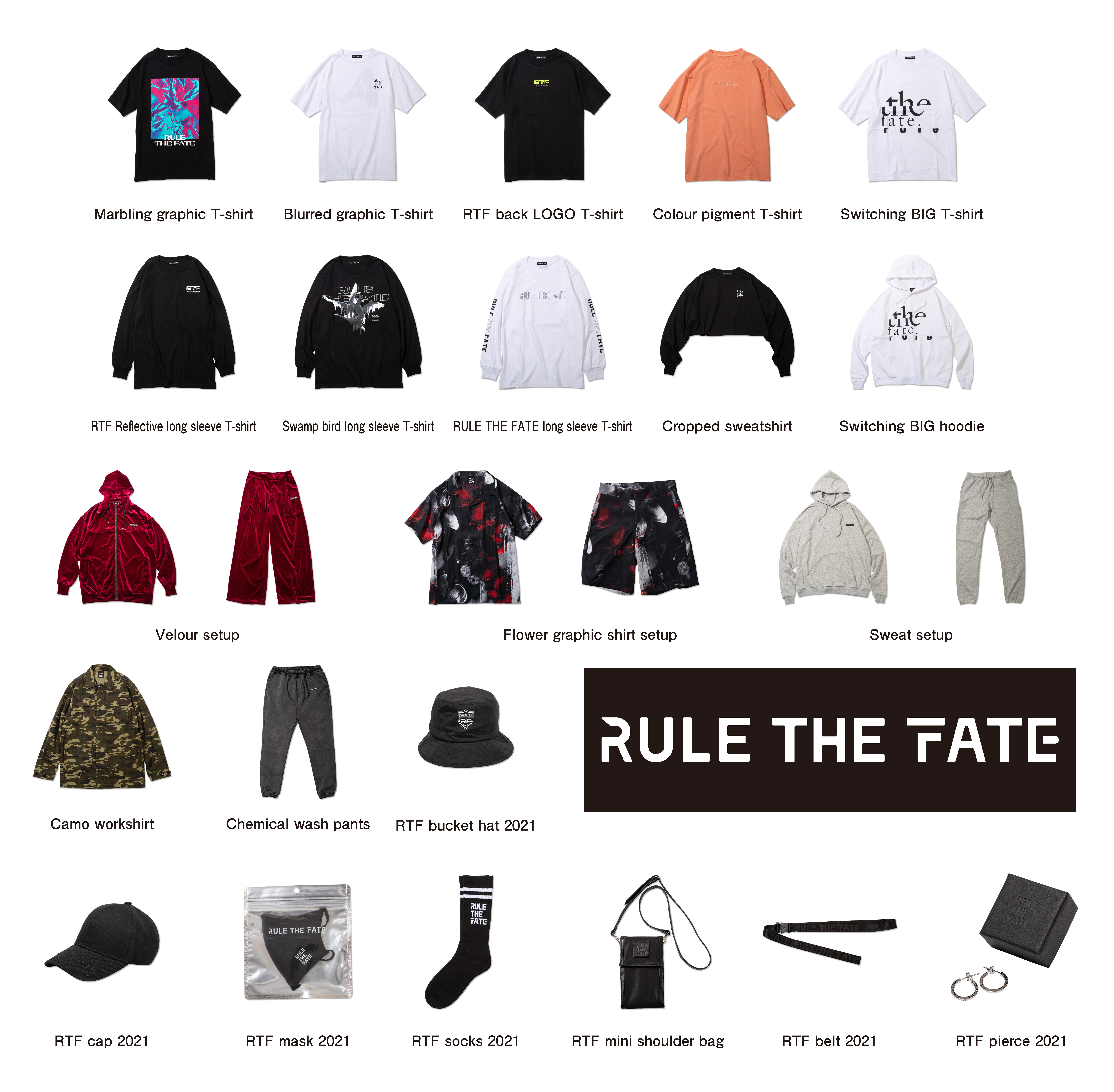 RULE THE FATE Flower graphic shirt setup